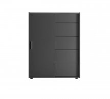 Комод Кейс 1дв 5шх Графіт сірий Міромарк