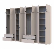 Шкаф для одежды Дорос Лукас кашемир 8 дверный 340 см