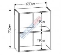 Тумба верхняя со стеклом В60.72.1Д.1СК/В60.92.1Д.1СК. Бар Минимал