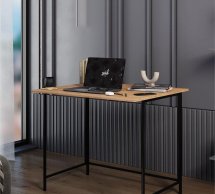 Стол-трансформер Sly Дуб крафт золотой/Чёрные ноги