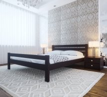 Ліжко двоспальне дерев'яне ЧДК Елегант масив Вільха