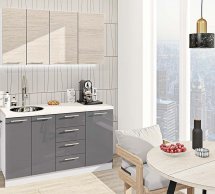 Кухонний комплект Фарбований високий глянець 1,4 м