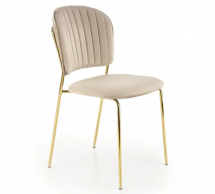 Стул K-499 бежевый/золотой