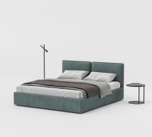 Ліжко м'яке двоспальне Woodsoft Alba 2 / Альба 2 з підйомним механізмом та нішею для білизни