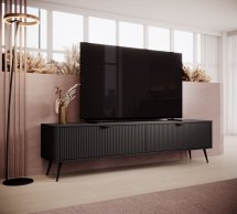 Тумба под ТВ Lante/Ланте RTV200 2D Черный Perfect Home Ширина 200 см