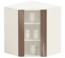 Шкаф верхний В60х60.72.1СК./В60х60.92.1СК. кут. Крашеный высокий глянец