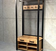 Прихожая LOFT 900 Дуб Сонома / Чёрный мат MebliRoMax