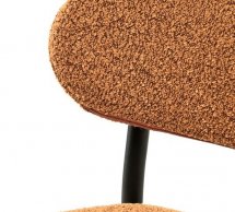Стул полубарный B-160 Vetro Mebel горчичный букле 94 см