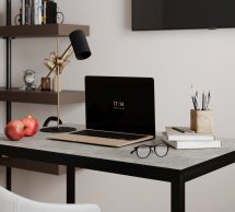 Письменный стол Brevity Loft mid Ателье светлый/Чёрный металл