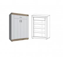 Комод 2дв 1шх Санторіні