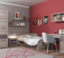 Модульна дитяча спальня Jazz/Джаз Mebelbos Каштан Найробі/Онікс