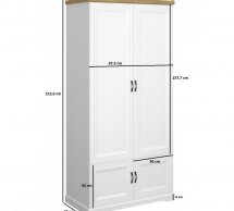 Шкаф Мебельбос 4d 2 дверный белый Riva 103 см