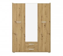 Шкаф SZF3D2S Гербор Рутения 3 дверный дуб артизан 156 см