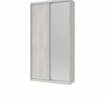 Шкаф-купе с зеркалом Дорос Сити Лайт белое дерево 2 дверный 120 см 