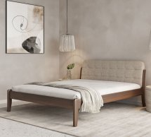 Кровать двуспальная деревянная Лев Калифорния Массив бука