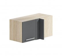 Антресоль А70х40.36.1Д. кут. не глибокий Хай-тек глянець перламутр