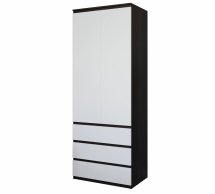 Шафа Морелі Т210 2 дверна венге темний з поличками 80 см