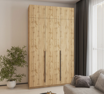 Шкаф Mebelstar Оскар трехдверный с антресолью Дуб тахо 150 см