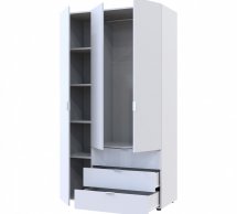 Шкаф для одежды Дорос Гелар белый 3 ДСП 116,2 см