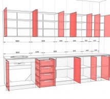 Кухонний комплект Фарбований високий глянець 3,3 м