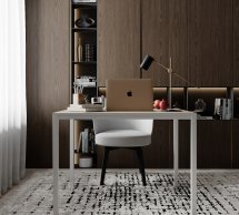 Письменный стол Brevity Loft mid Дуб сонома/Белый металл