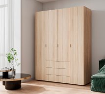 Шкаф Дорос Гелар дуб сонома с Этажеркой 4-х дверный 193,2 см