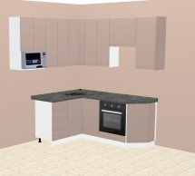 Кухня кутова Фарбований МДВ, Альфа ручка АКЦІЯ