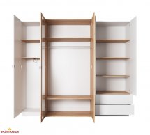 Шкаф 4D2S 3D Perfect Home 4 дверный дуб крафт 230 см