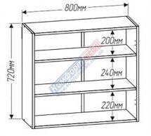 Тумба верхня В80.72.2Д/В80.92.2Д Мінімал