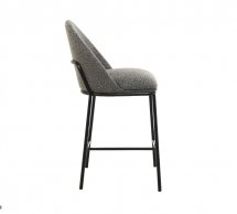 Стілець напівбарний B-150 Vetro Mebel сірий букле 93 см