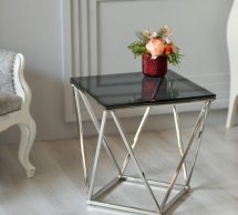 Стол кофейный CP-2 тонированный + серебро