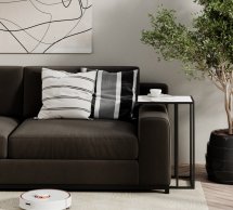 Придиванный стол-трансформер Fiji Double Белый/Черный