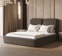 Кровать мягкая двуспальная Городок меблі Лаура с подъемным механизмом и нишей для белья