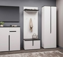 Модульний передпокій Сокме Джордан Антрацит / Білий