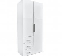 Шафа 2дв 3шх Міромарк Магнум 2 дверна білий 98 см