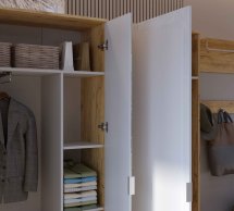 Модульний передпокій Міромарк Асті Дуб крафт / Глянець білий