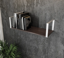 Полиця настінна венге темний/білий XS28