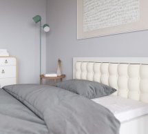 Ліжко дерев'яне з м'якою вставкою ArborDrev Рената Люкс з підйомним механізмом та нішею для білизни Сосна / Бук Білий