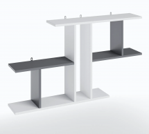 Полиця настінна білий/антрацит T8