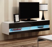 Тумба під ТВ Vigo/ Віго RTV140 Білий мат/Чорний глянець Cama Ширина 140