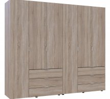 Шкаф Дорос Гелар дуб сонома 6 дверной 232,5 см