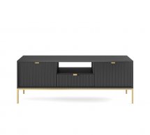 Тумба под телевизор Черный/Золотые ножки RTV154 Nova