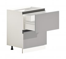 Тумба нижня Н60.85.2Я+1Я внутр. Gola ручка Фарбований Високий Глянець
