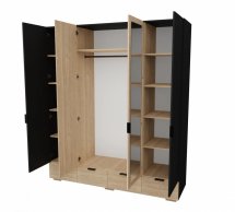 Шафа С-104 Neman Сканді 4 дверна графіт 189 см