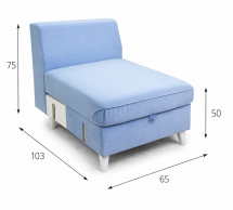 Диван 1Н Хеннеси Мебель Стиль