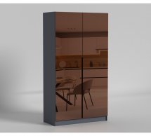 Шкаф распашный Матролюкс Нуар 1000 двухдверный дуб 100 см