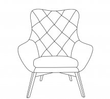 Крісло м'яке Elis Caro