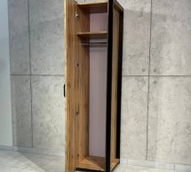 Пенал LOFT Дуб Сонома / Чорний мат MebliRoMax