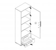 Пенал 1Д2Ш Тоні