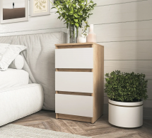 Тумба прикроватная сонома/белый Т216